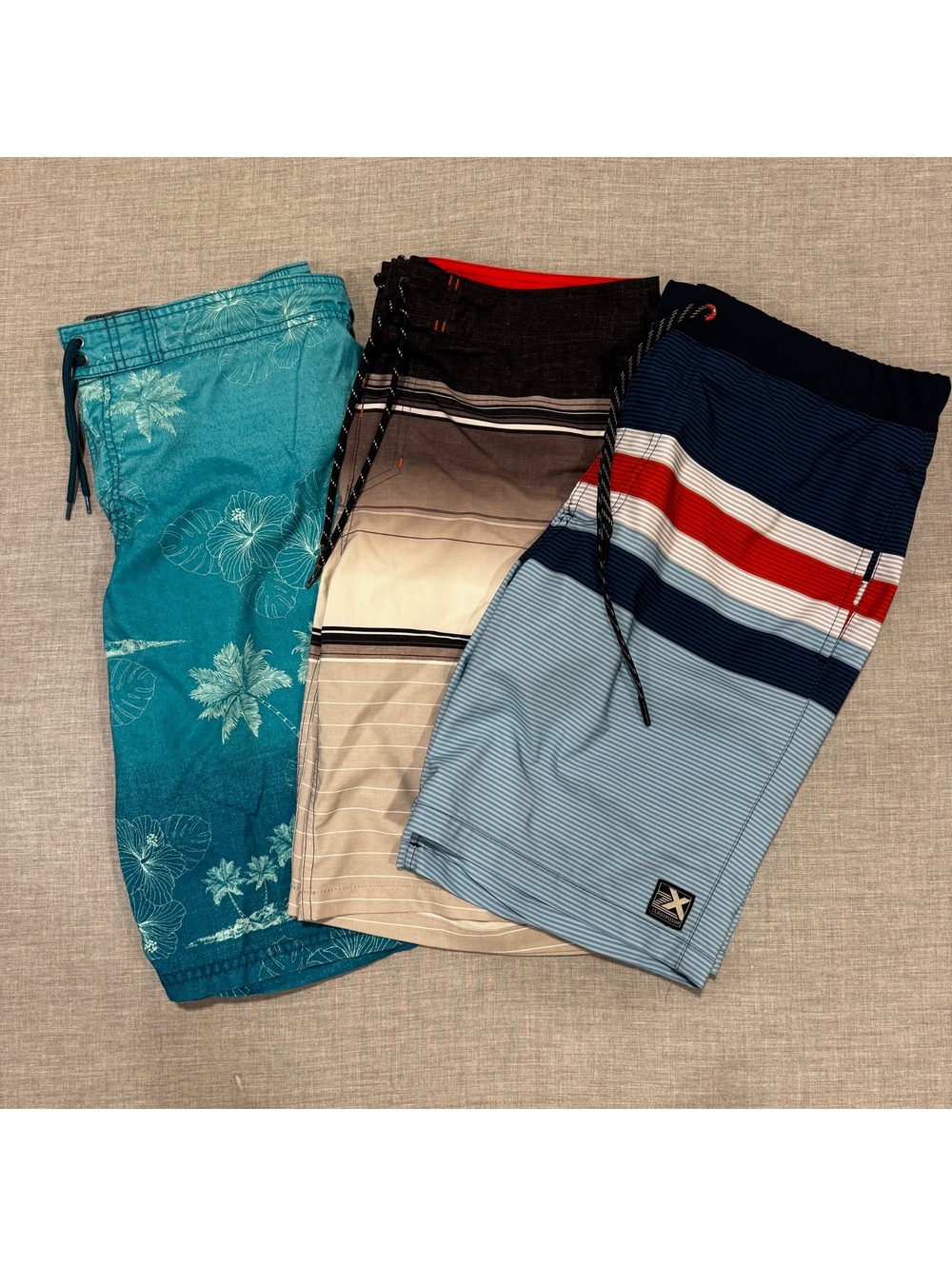 Men’s Swim Trunks Lot of 3 Mixed Brands Board Shorts Size Large L Beach Summer